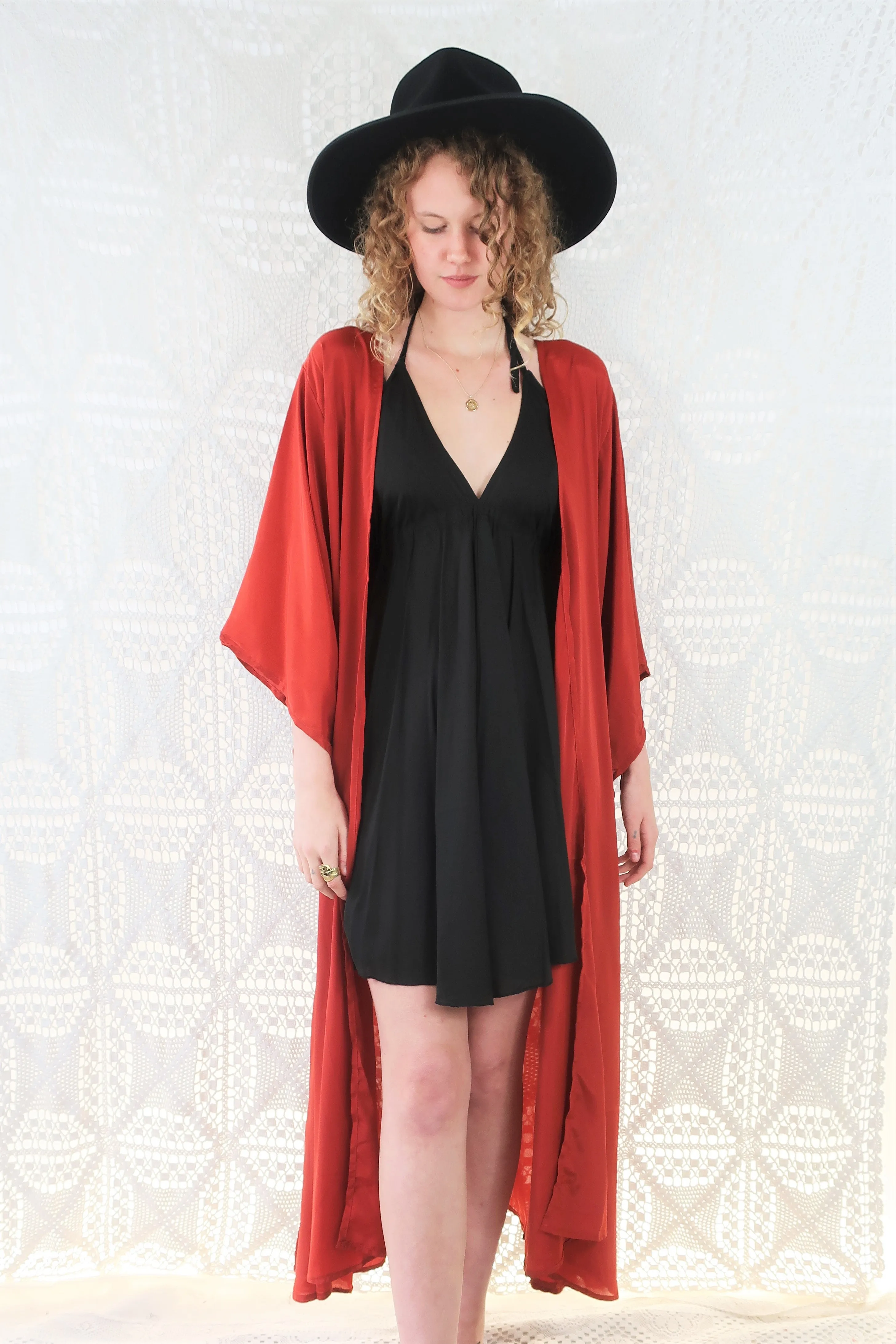 25% OFF Khroma Aquaria Robe Dress in Chili Red - Free Size