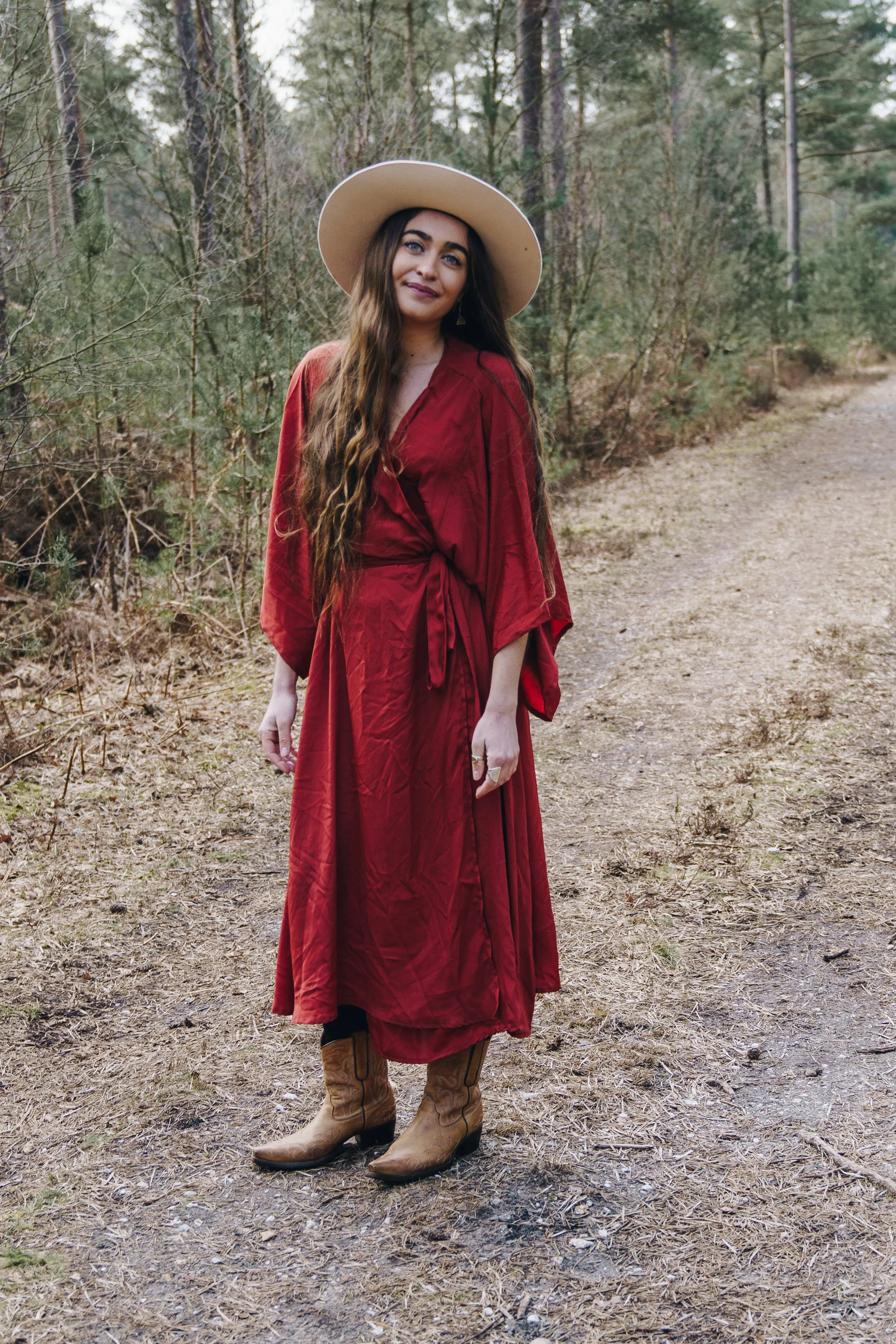 25% OFF Khroma Aquaria Robe Dress in Chili Red - Free Size