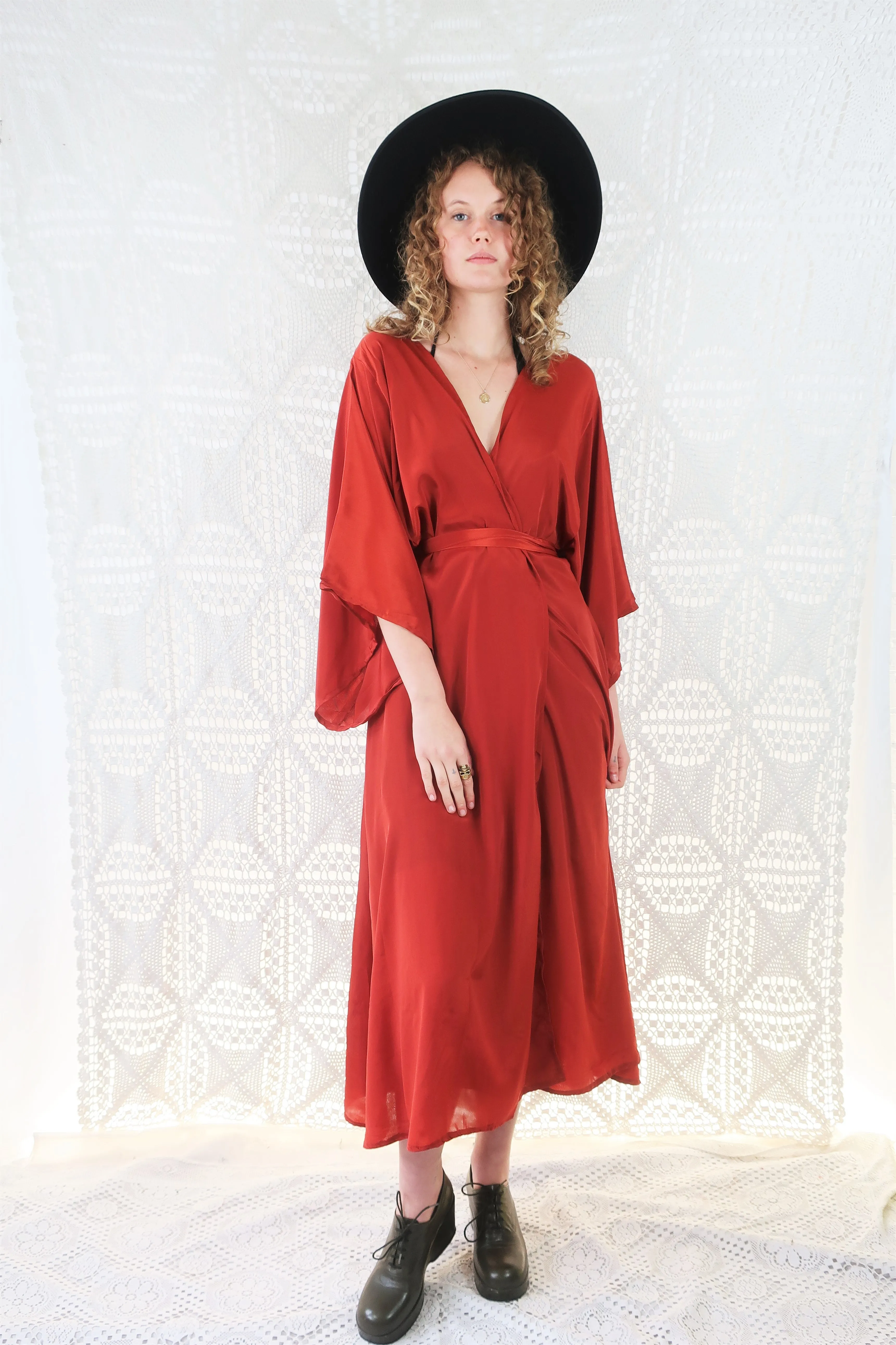25% OFF Khroma Aquaria Robe Dress in Chili Red - Free Size