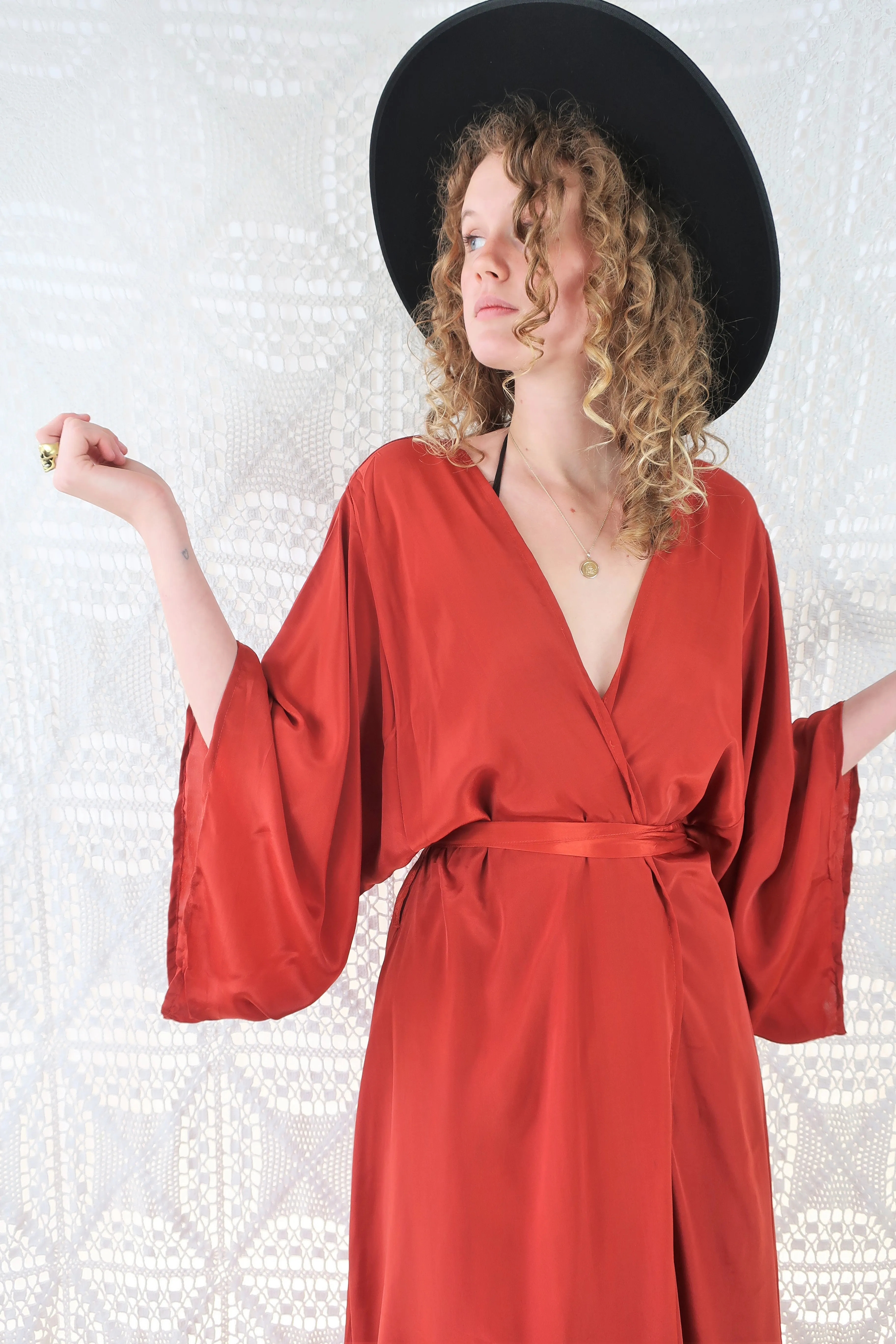 25% OFF Khroma Aquaria Robe Dress in Chili Red - Free Size
