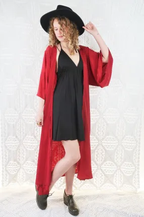 25% OFF Khroma Aquaria Robe Dress in Ruby Red - Free Size