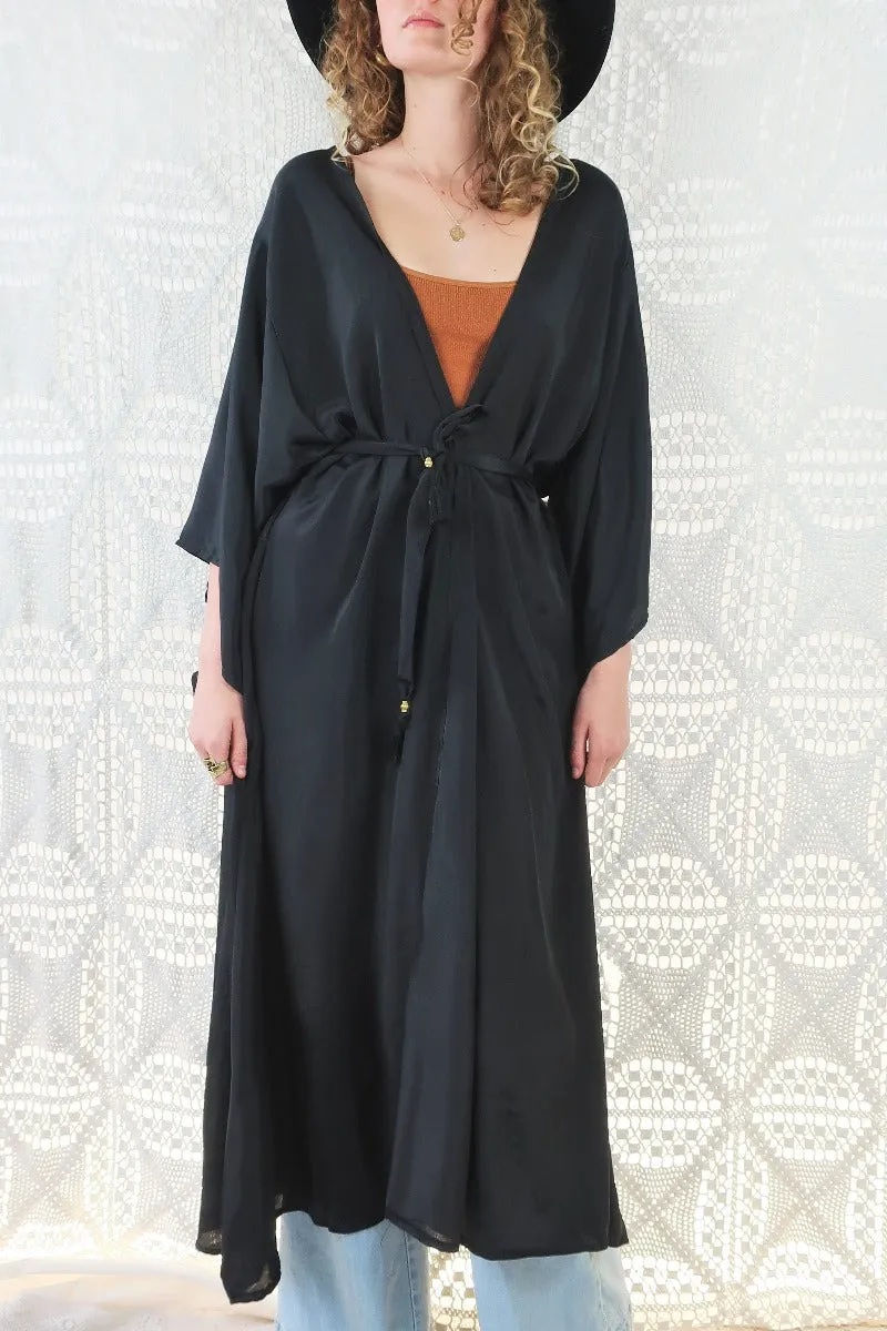 25% OFF Khroma Aquaria Robe Dress in Vampy Black - Free Size