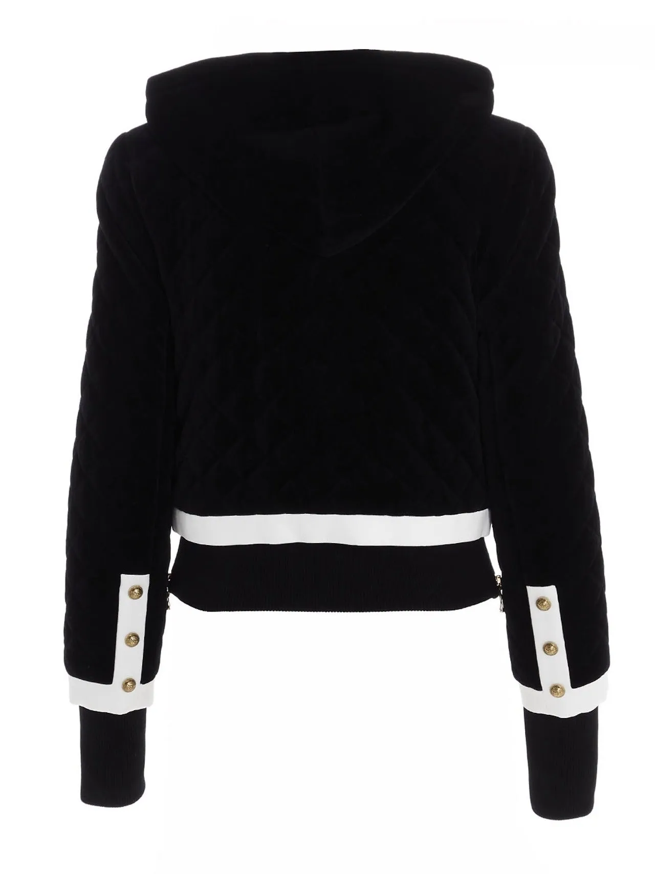 Balmain Quilted Hooded Bomber Jacket