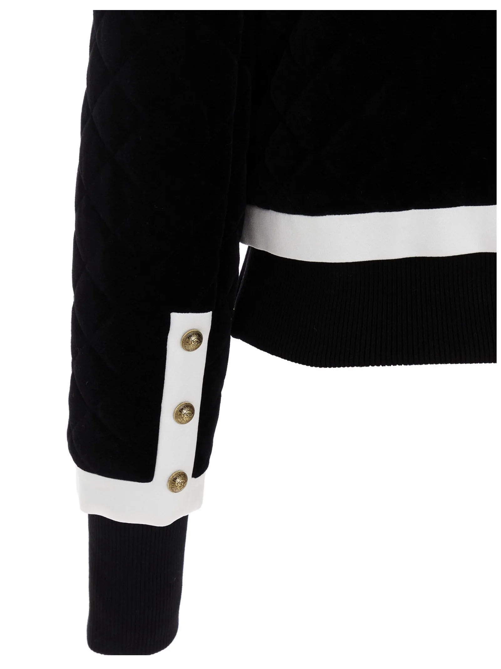 Balmain Quilted Hooded Bomber Jacket