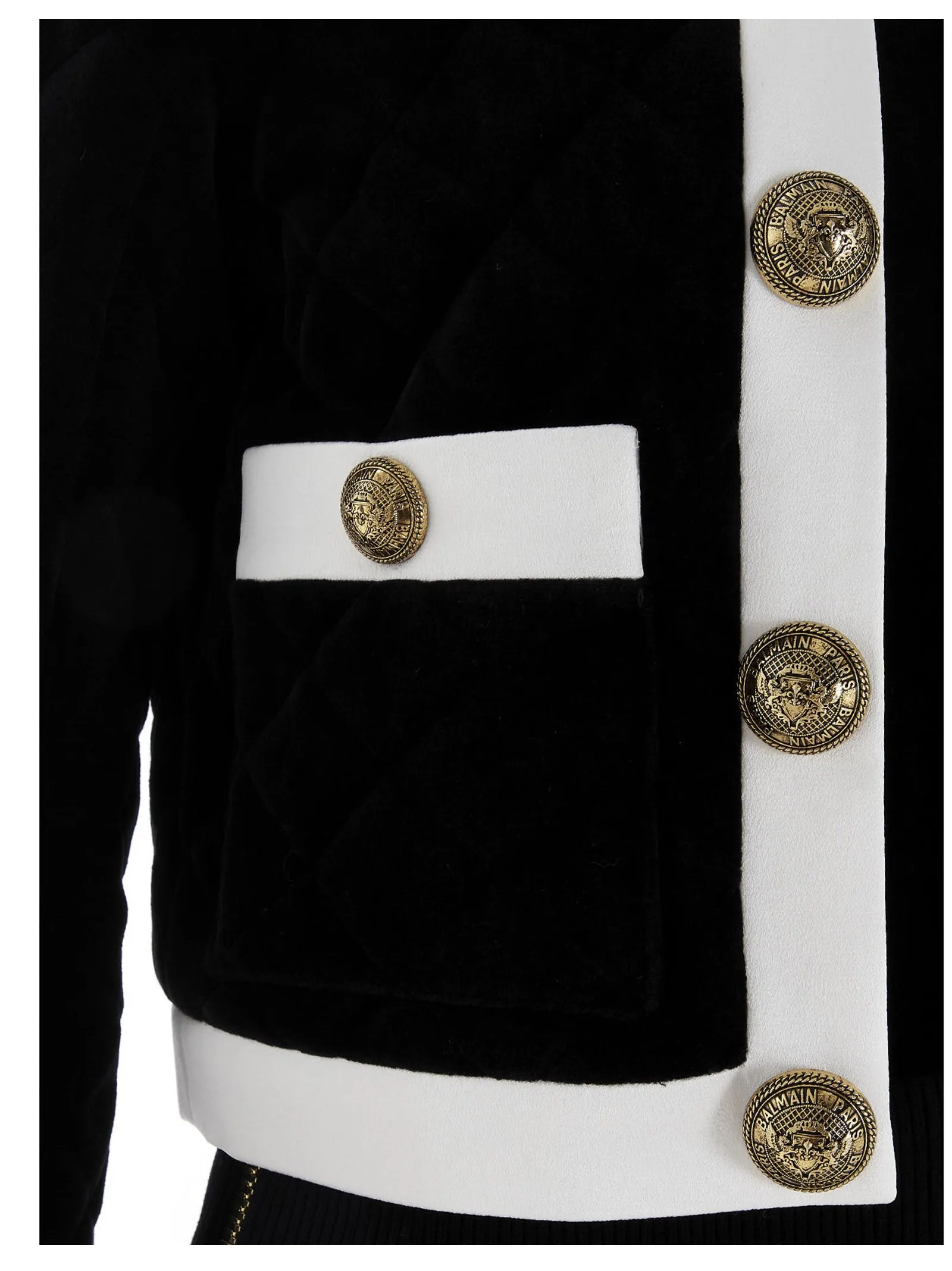 Balmain Quilted Hooded Bomber Jacket