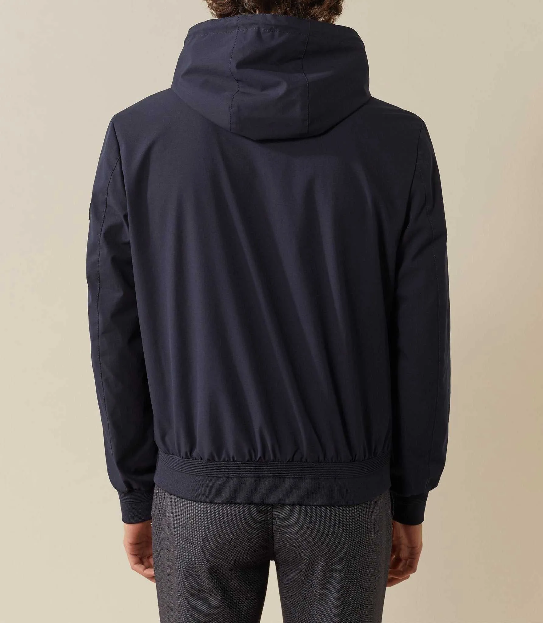 Blouson a capuche marine "Khan"
