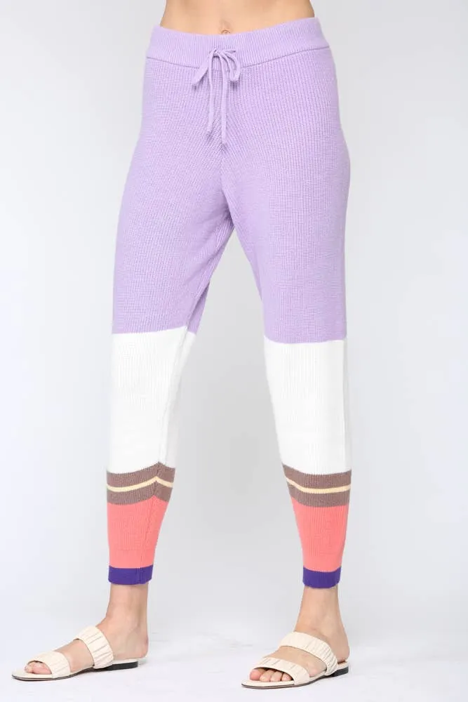 Color Block Knit Pants