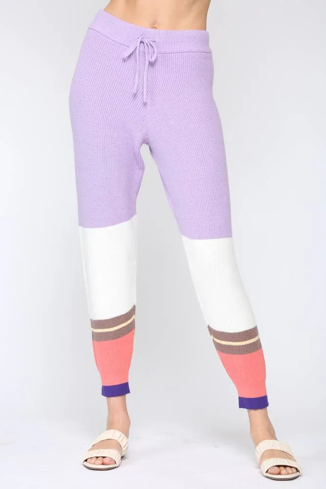 Color Block Knit Pants