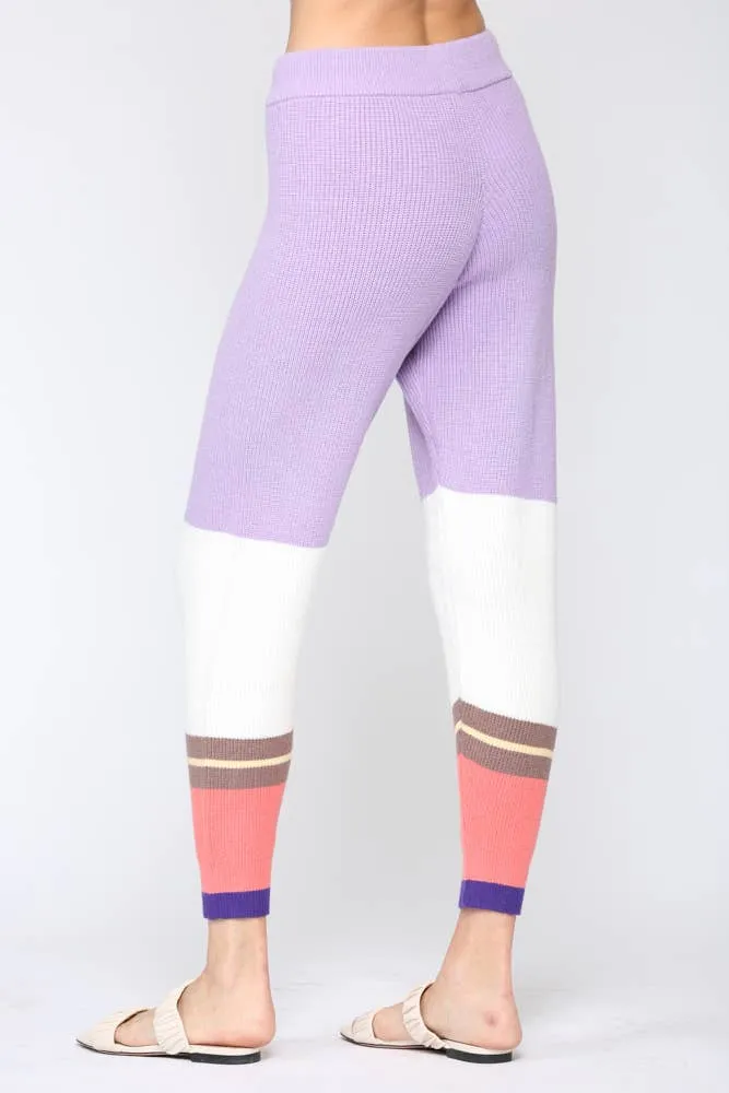 Color Block Knit Pants