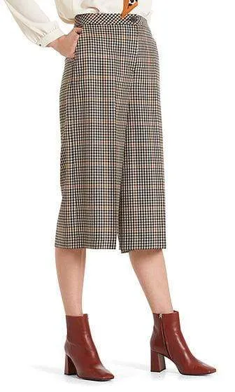 Marc Cain S Collections Checked Culottes in Pure New Wool PC 81.39 W35 695